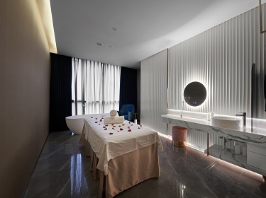 杭州西湖区美容院装修｜奶油风装修设计方案