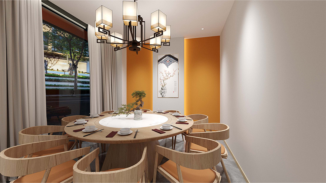 杭州简约中式餐厅装修设计