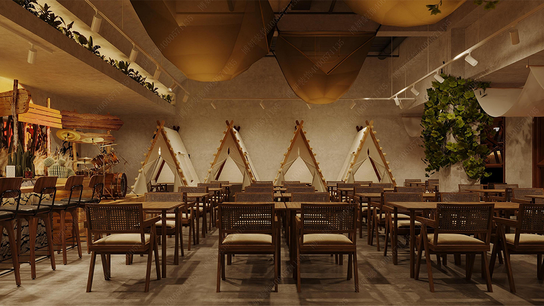 杭州古典中式餐厅装修设计