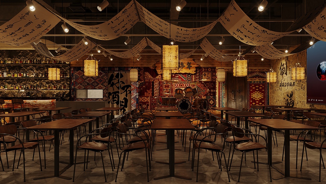 杭州露营风户外酒吧装修设计