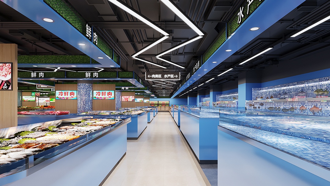 杭州生鲜超市装修设计