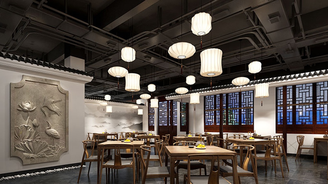 杭州新中式快餐店装修设计