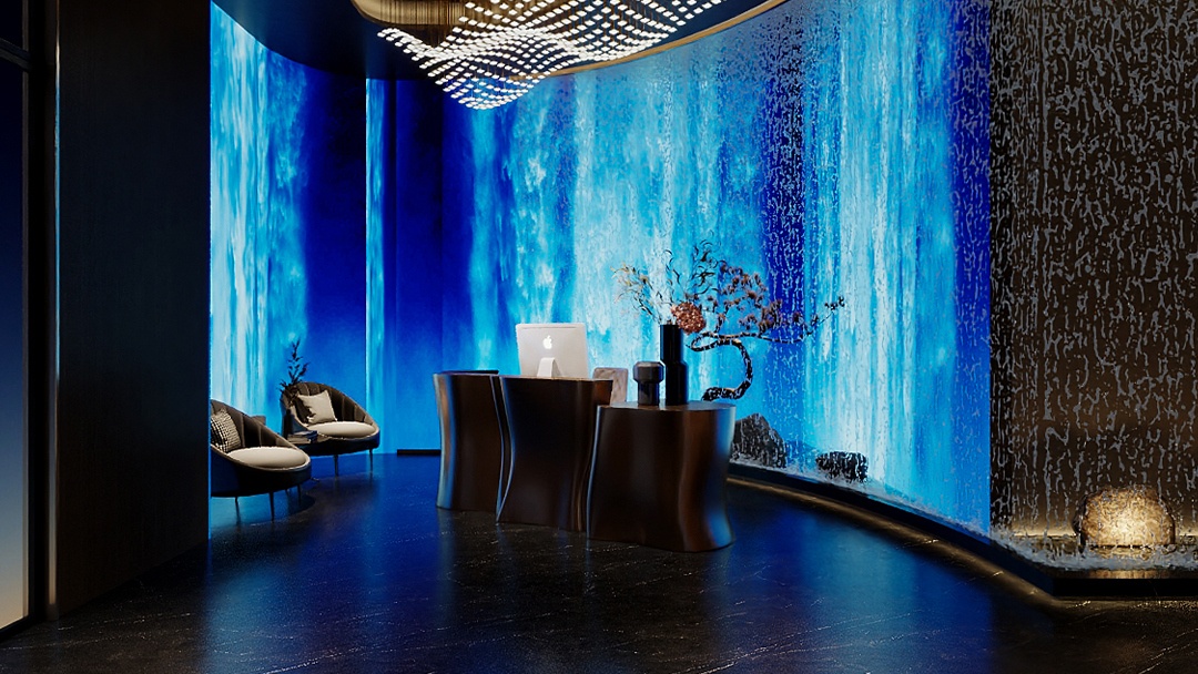 杭州轻奢风SPA会所装修设计